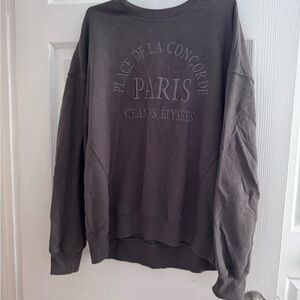 Garage Gray Crewneck Paris Sweater